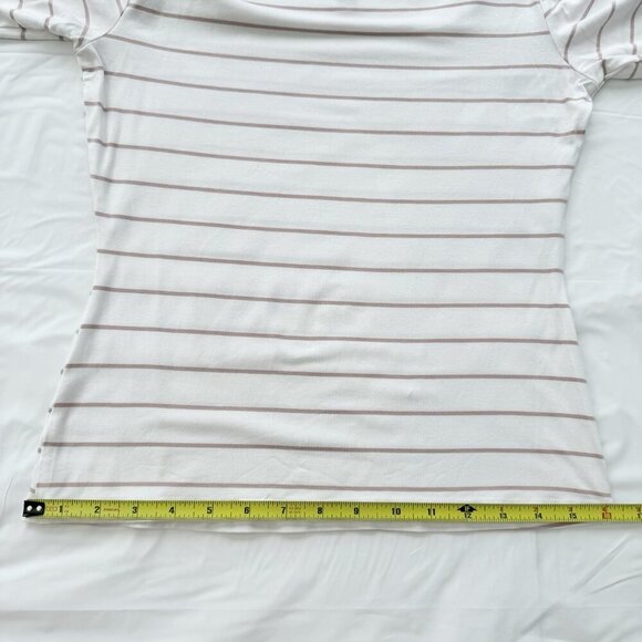 Colori White And Pink Stripped 3/4 Sleeves Top Size Small - Picture 4 of 12